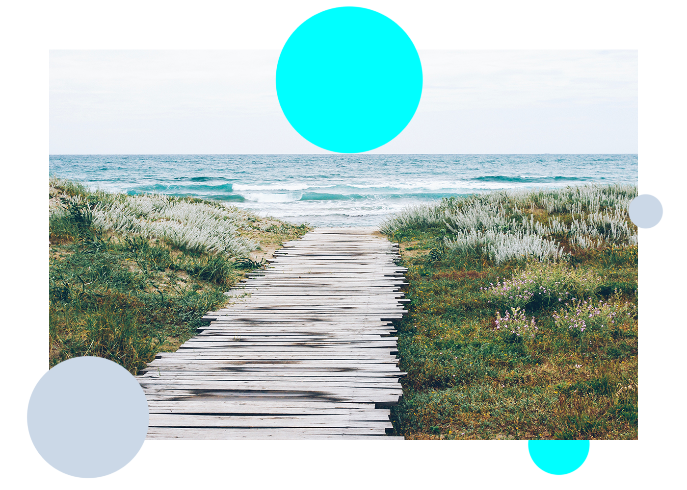 path to nature, ocean