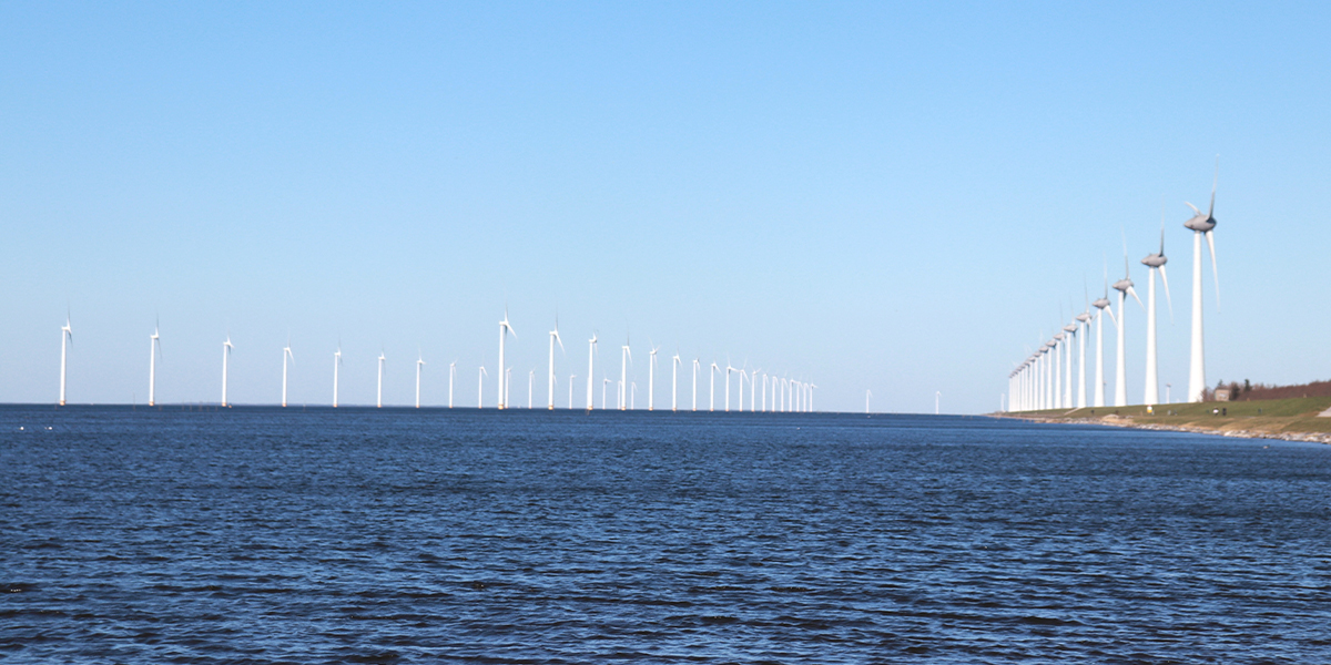 Off shore, on shore wind farms