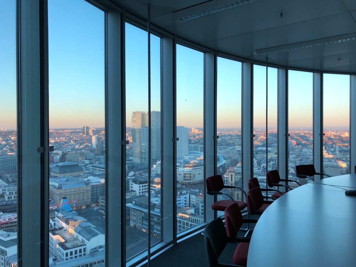 Roundtable, business, view, tall building