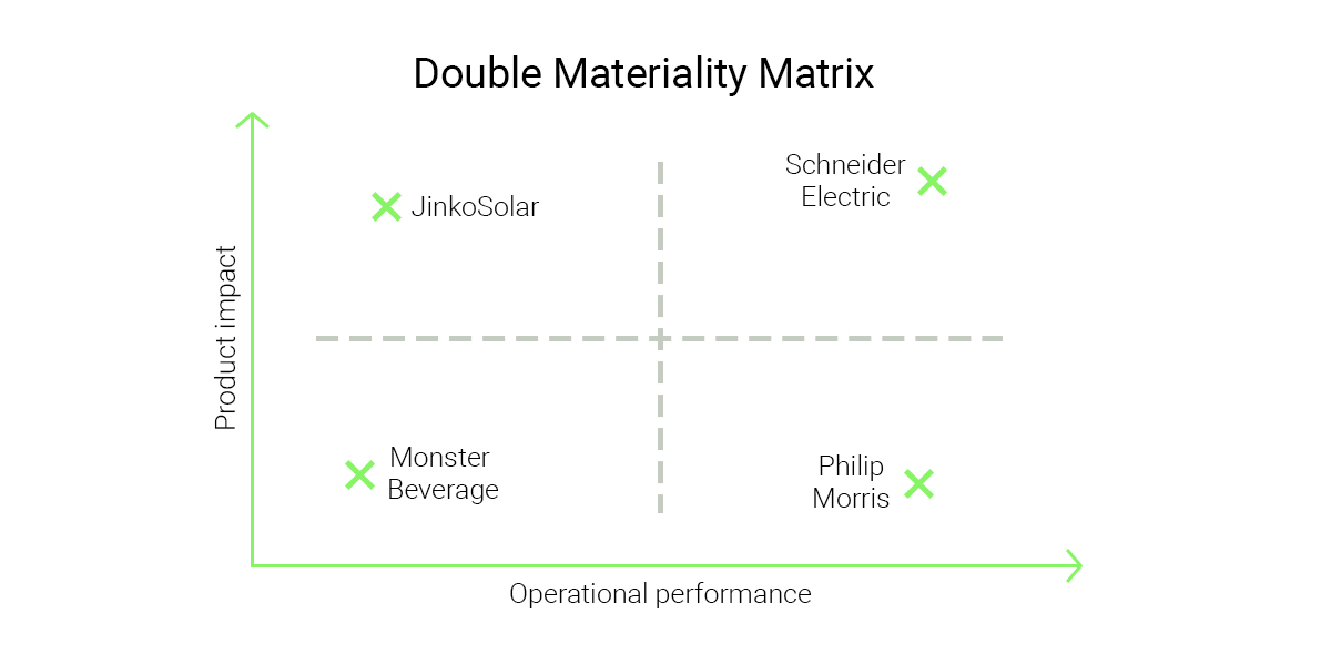 Double Materiality matrix for companies