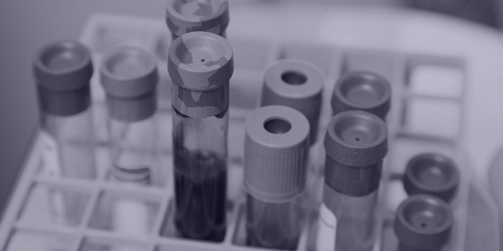 Blood test tubes for illustration
