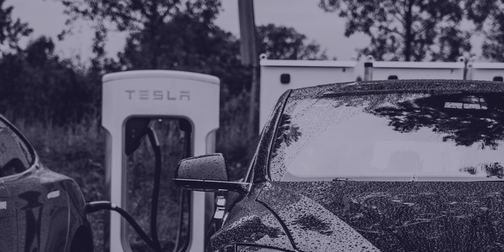 Tesla EV charging point