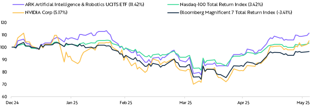 Cumulative performance vs. index heavyweights - ytd 2025